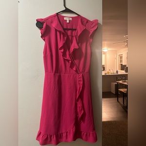 Size medium hot pink wrap dress